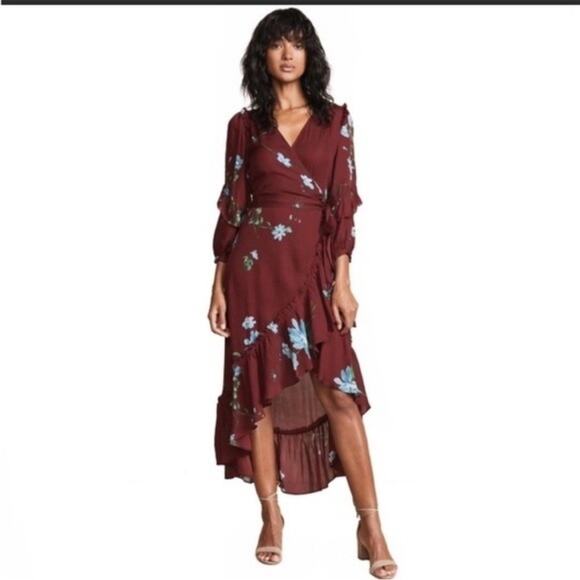Joie Anawrette Floral Ruffle Wrap Dress - Picture 2 of 6